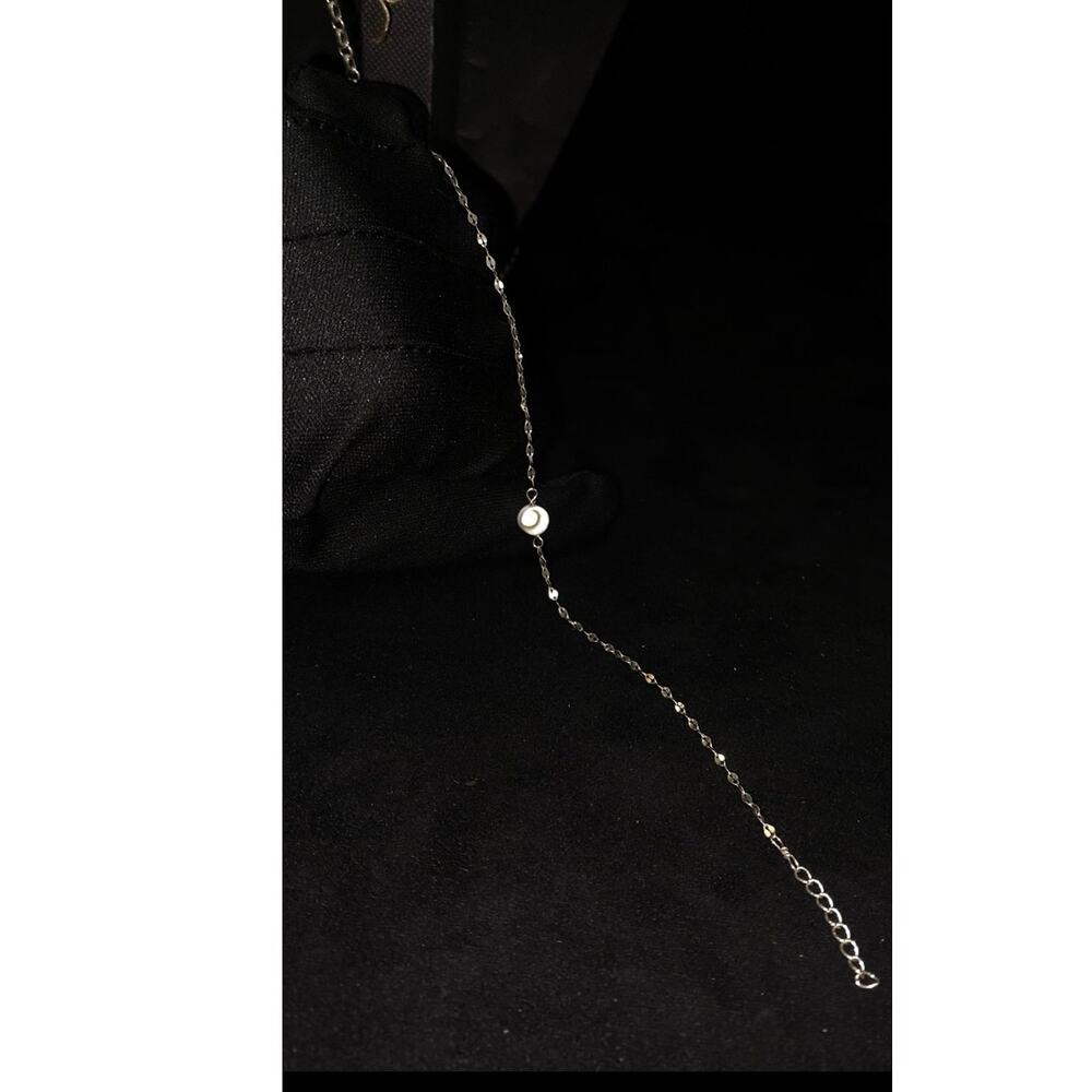 S925 .9G SHELL ACCENT FINE BRACELET